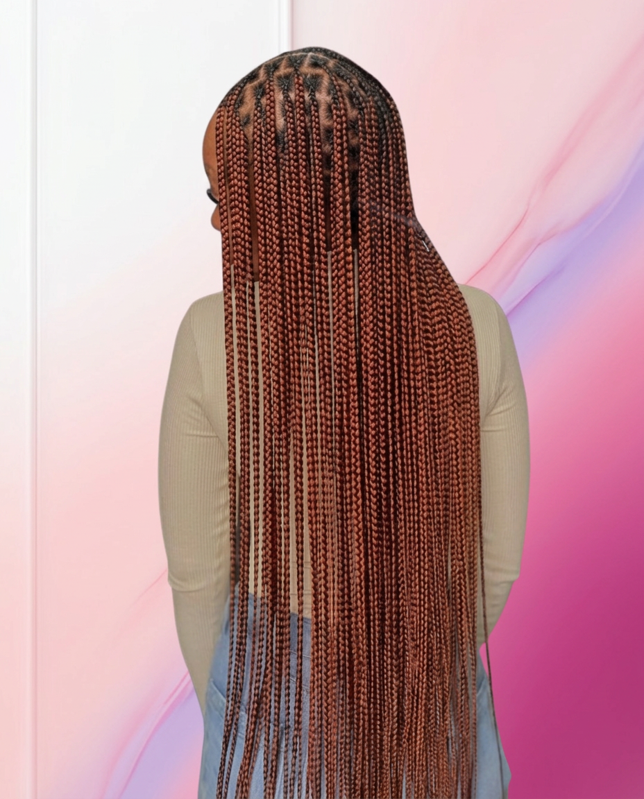 Small Medium Knotless Braids