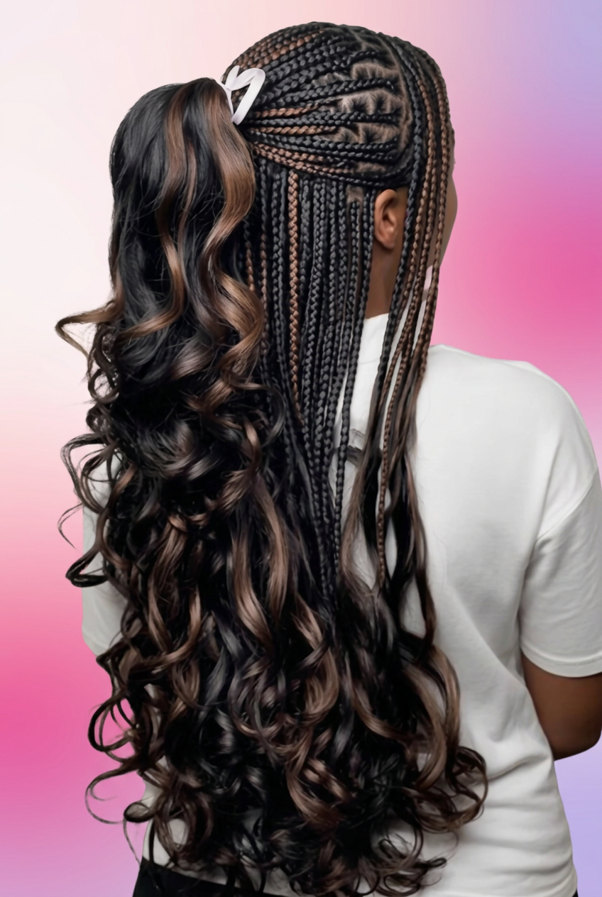 Small Medium French Braids