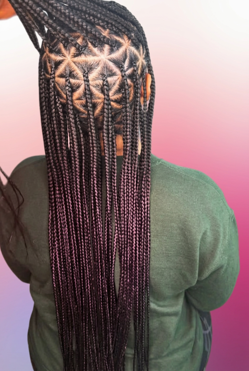 Medium Triangle Knotless Braids